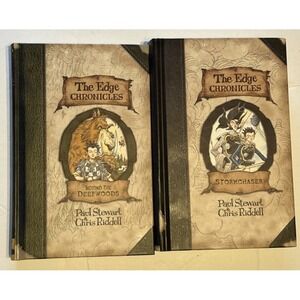 The Edge Chronicles Book 1 Beyond The Deepwoods & 2 Stormchaser Both Hardcovers